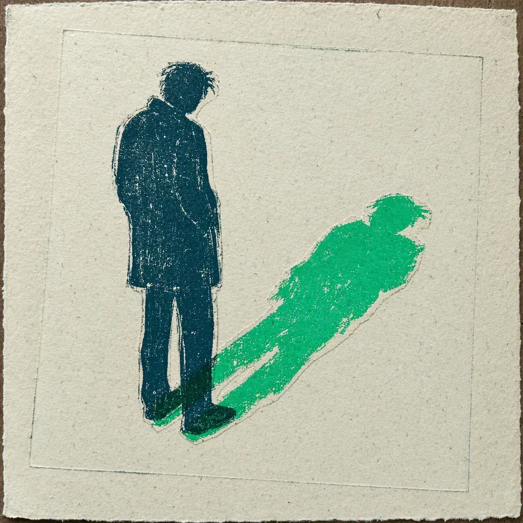 Dances with Shadows, Reality Transurfing chapter 16: A figure and its shadow moving apart, the shadow's leading edge green